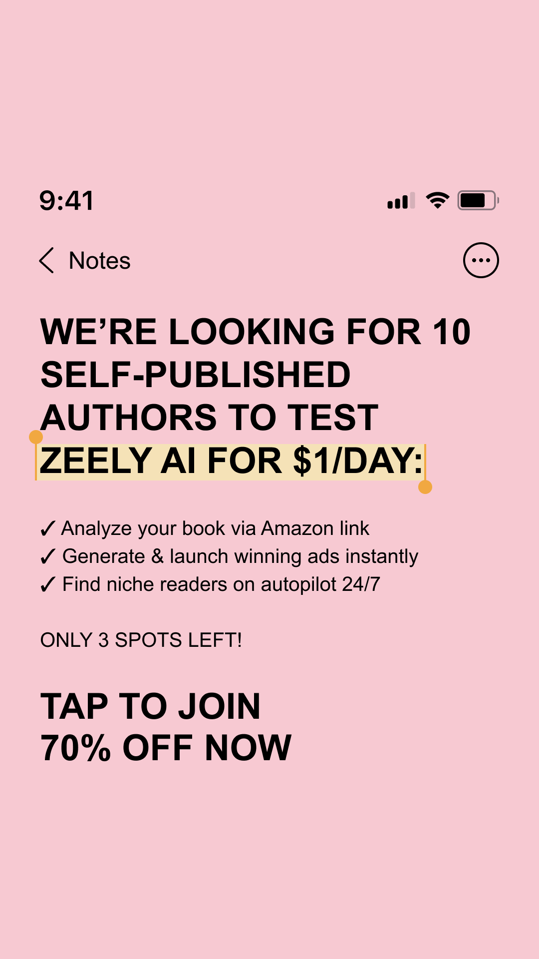 Zeely: Grow Sales with AI Facebook ad