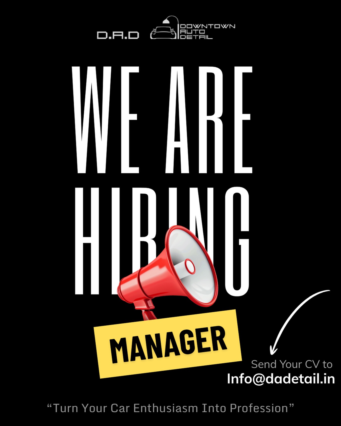 Downtown Auto Detail Facebook ad: We Are Hiring