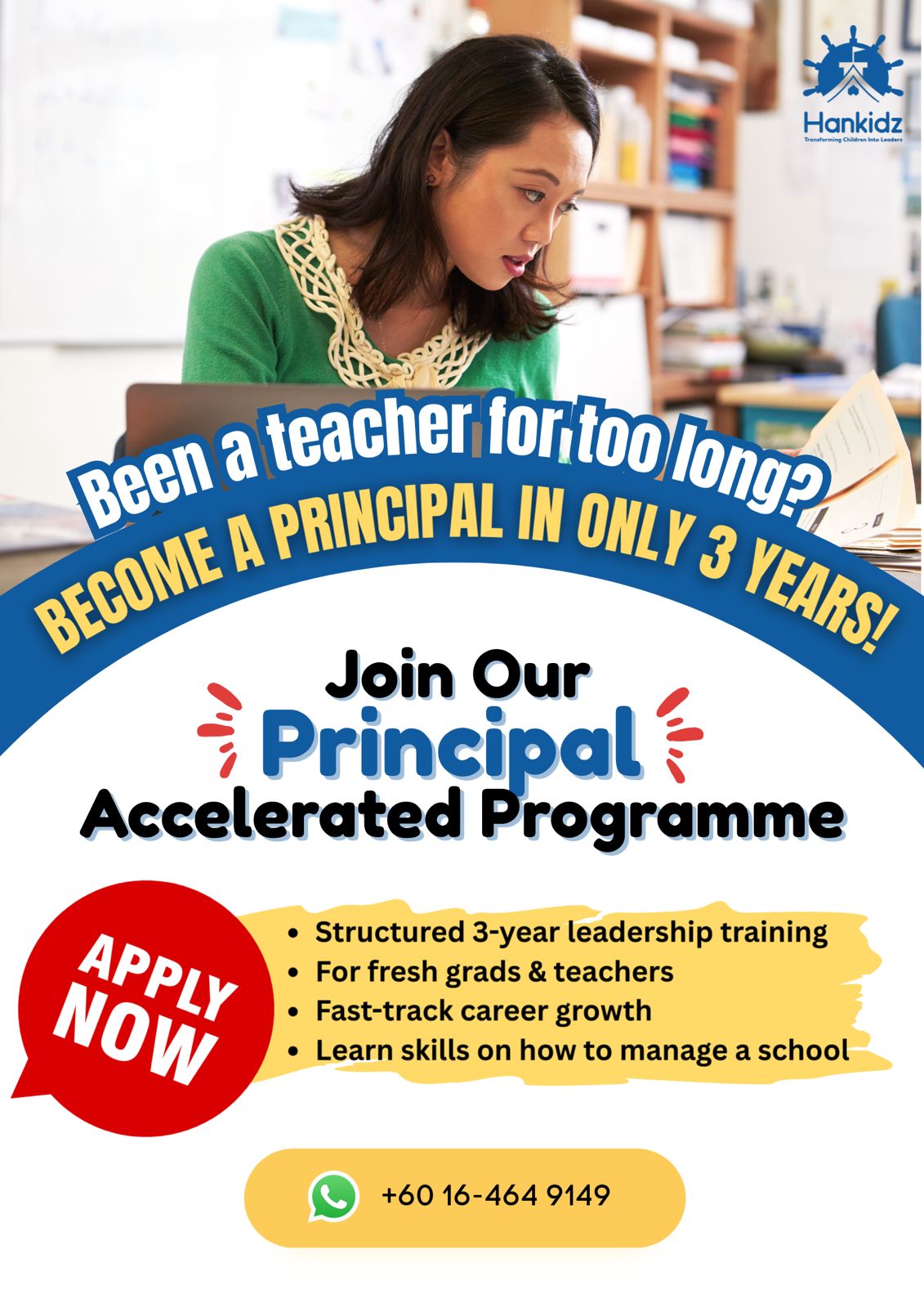 HANKidz Leadership Preschool Facebook ad from Jan 6, 2026