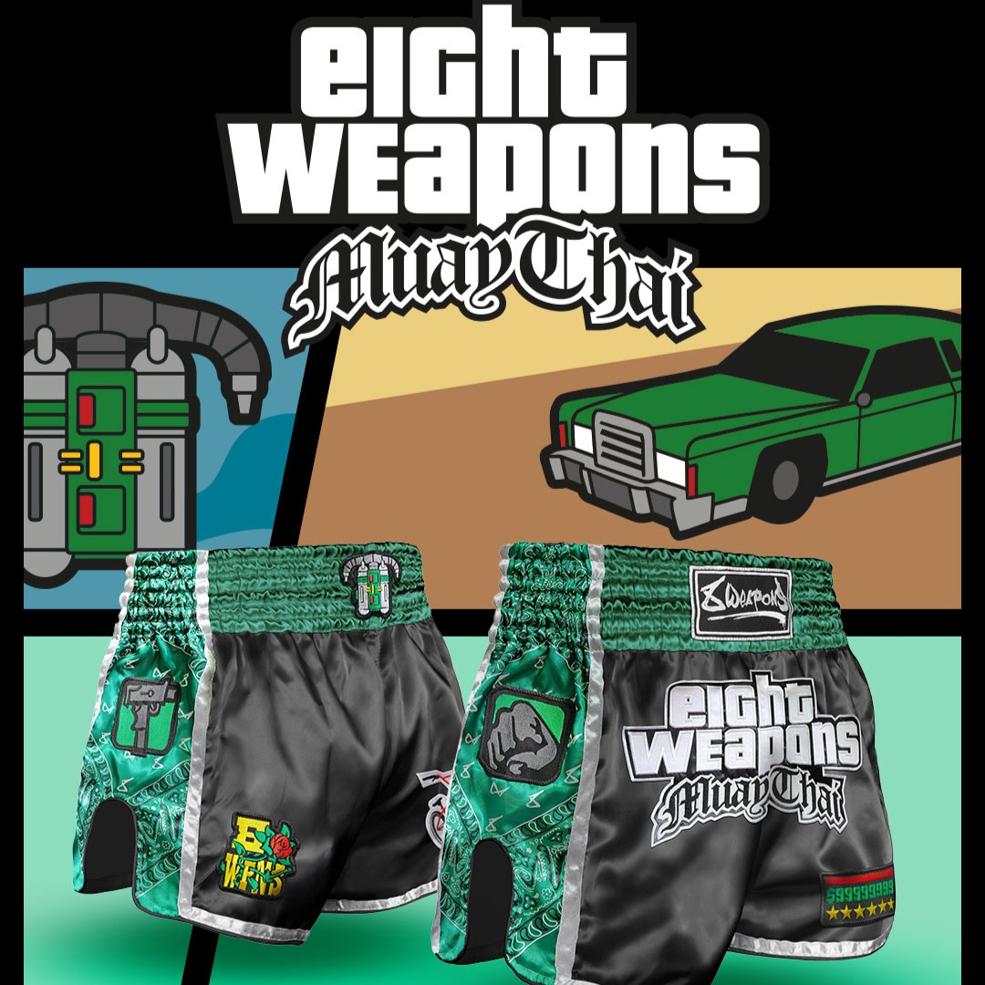 24MMA.pl Facebook ad: Spodenki Muay Thai 8 WEAPONS West Coast to…