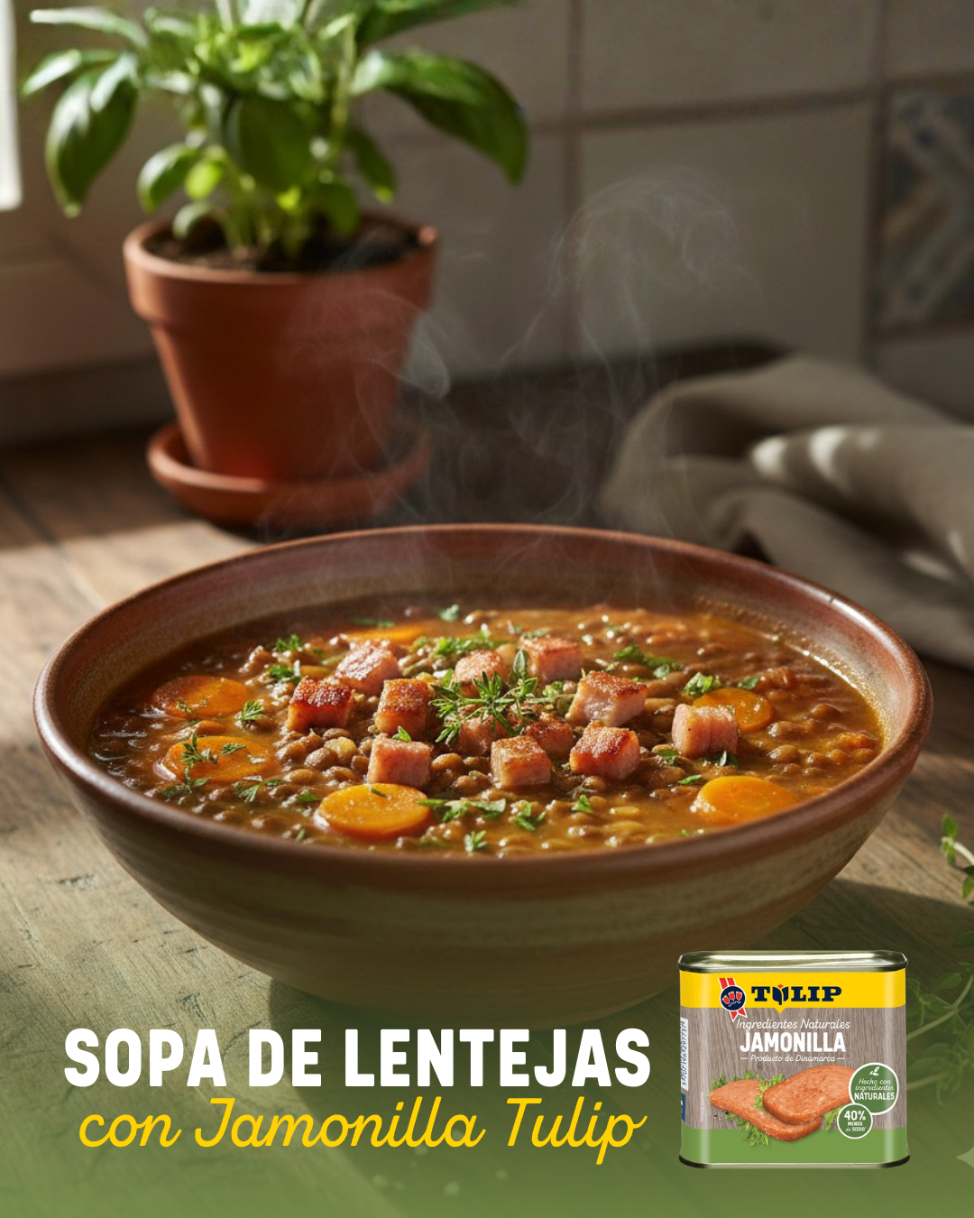 Tulip Panama Facebook ad: Hay recetas que no pasan de moda… solo…