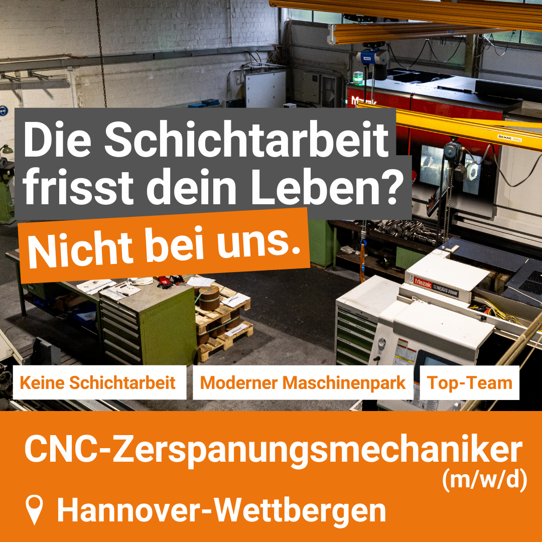Hilmer GmbH CNC-Technik Facebook ad: CNC-Zerspanungsmechaniker (m/w/d) - Drehen oder Fräsen