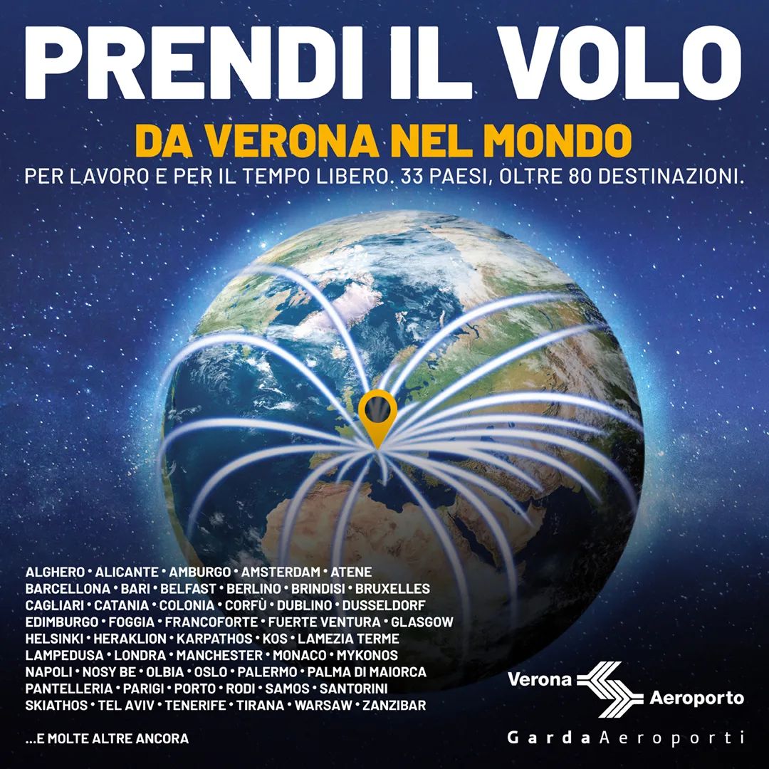 Aeroporto di Verona Facebook ad: Dall’Aeroporto di Verona puoi raggiungere più di 80…