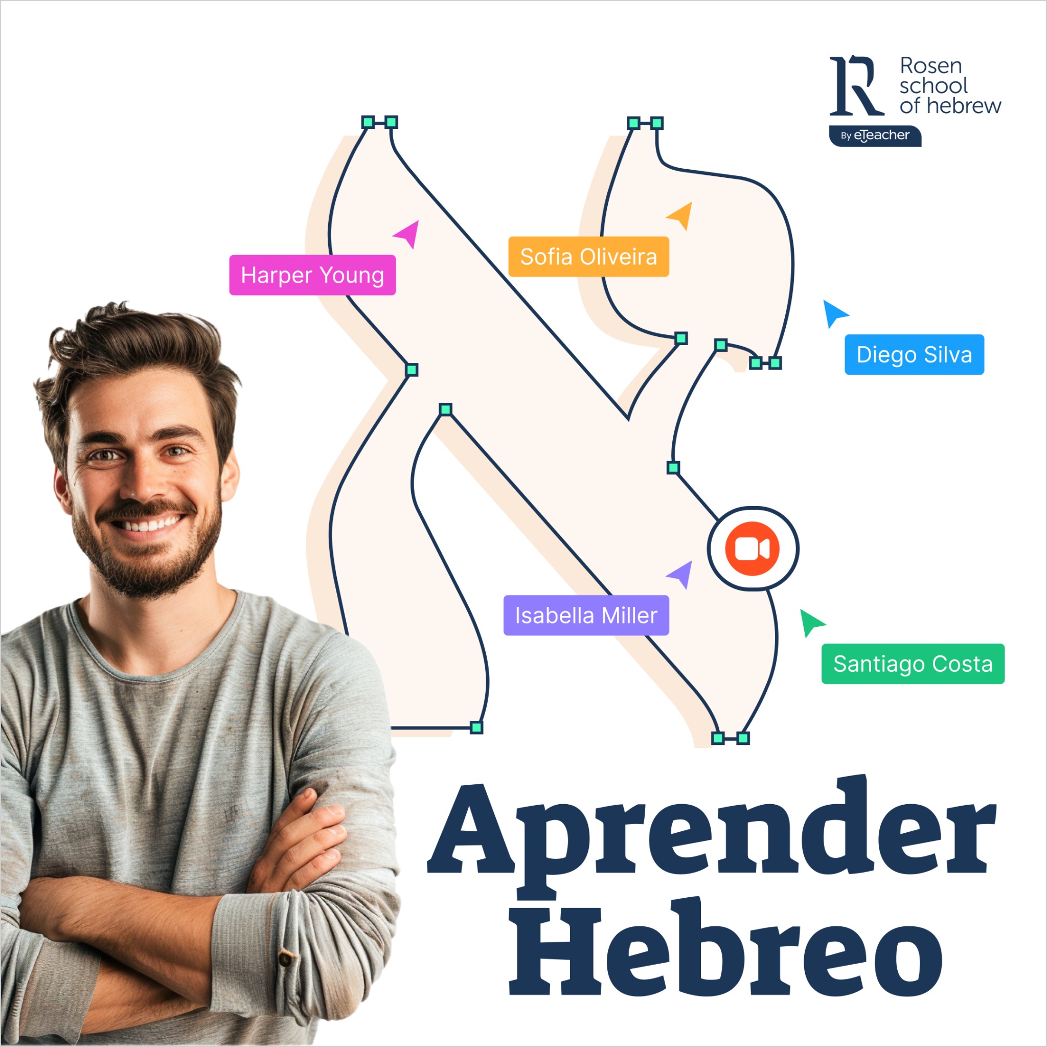 Rosen Instituto de Hebreo Facebook ad: El hebreo te espera.