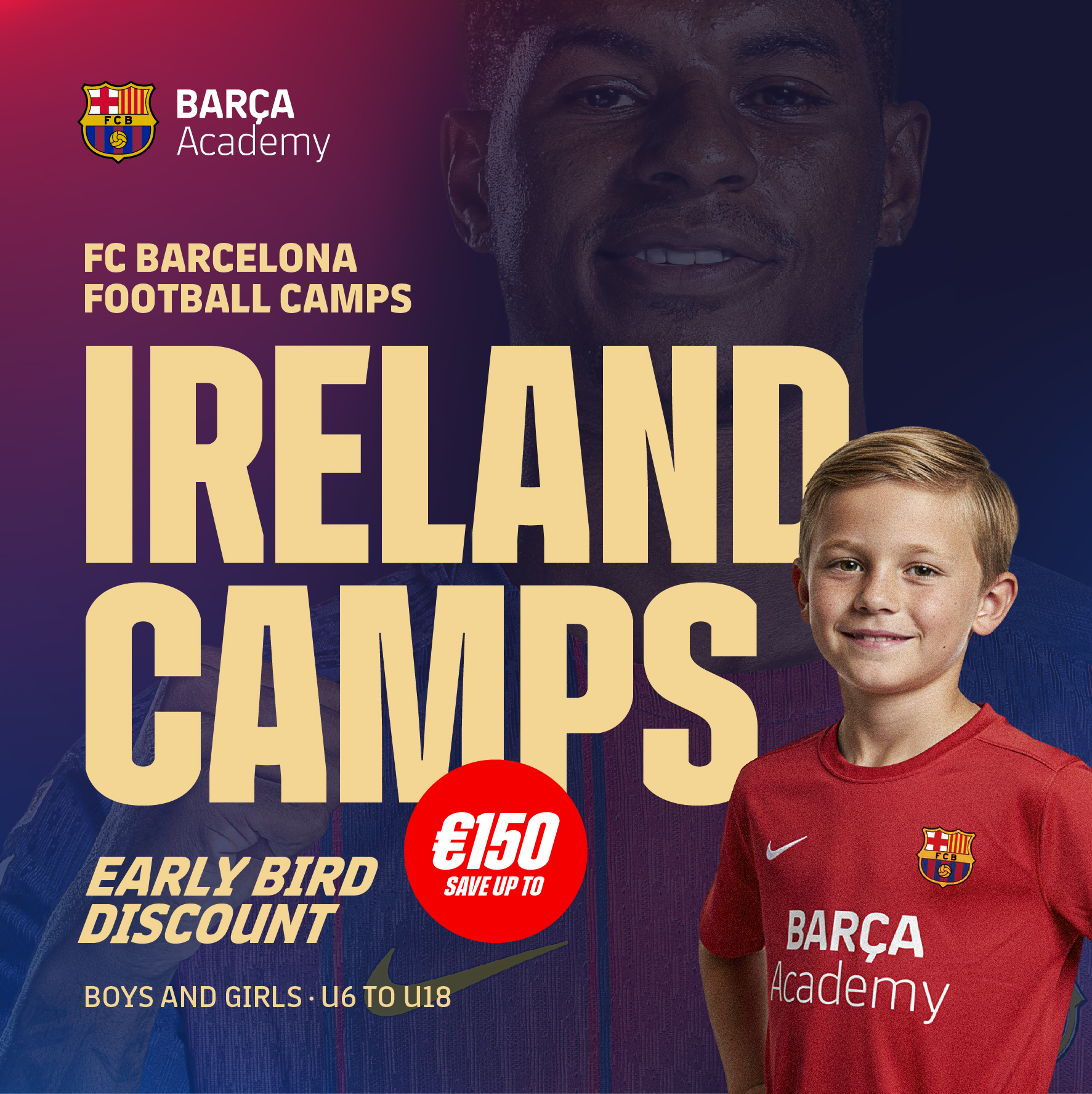 Barça Academy Ireland Facebook ad from Mar 10, 2026