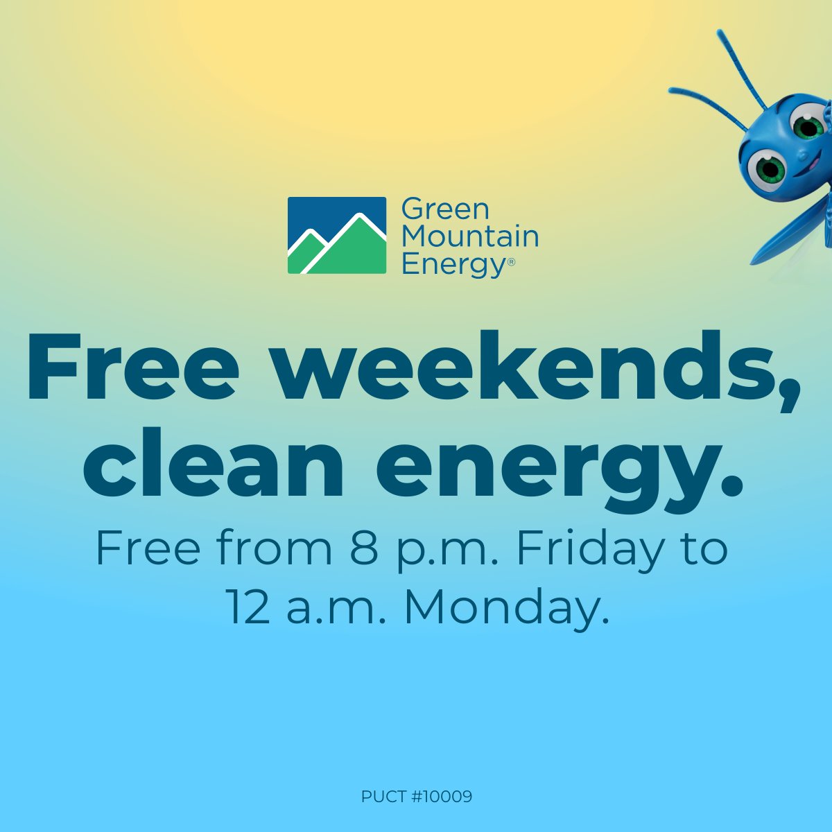 Green Mountain Energy Company Facebook ad: Save With Free Weekends