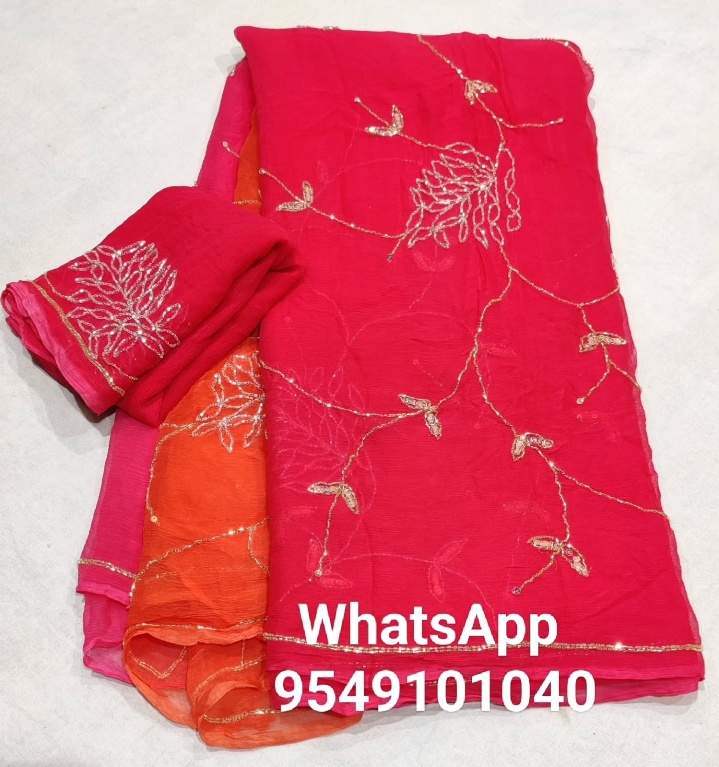 NoorLady's sarees Facebook ad: Cash on delivery available Cutdana jaal magic!