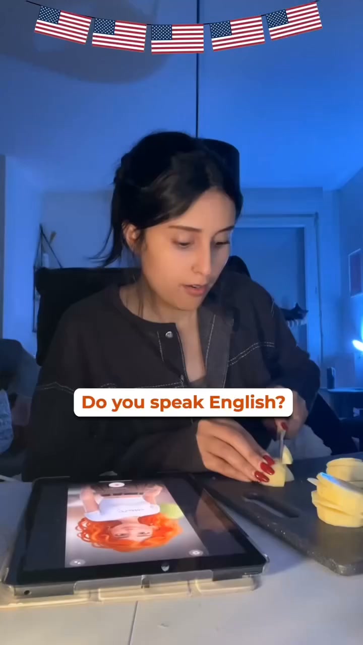 LunaSpeak - The Speaking AI Coach Facebook ad: Learn English with LunaSpeak for free
