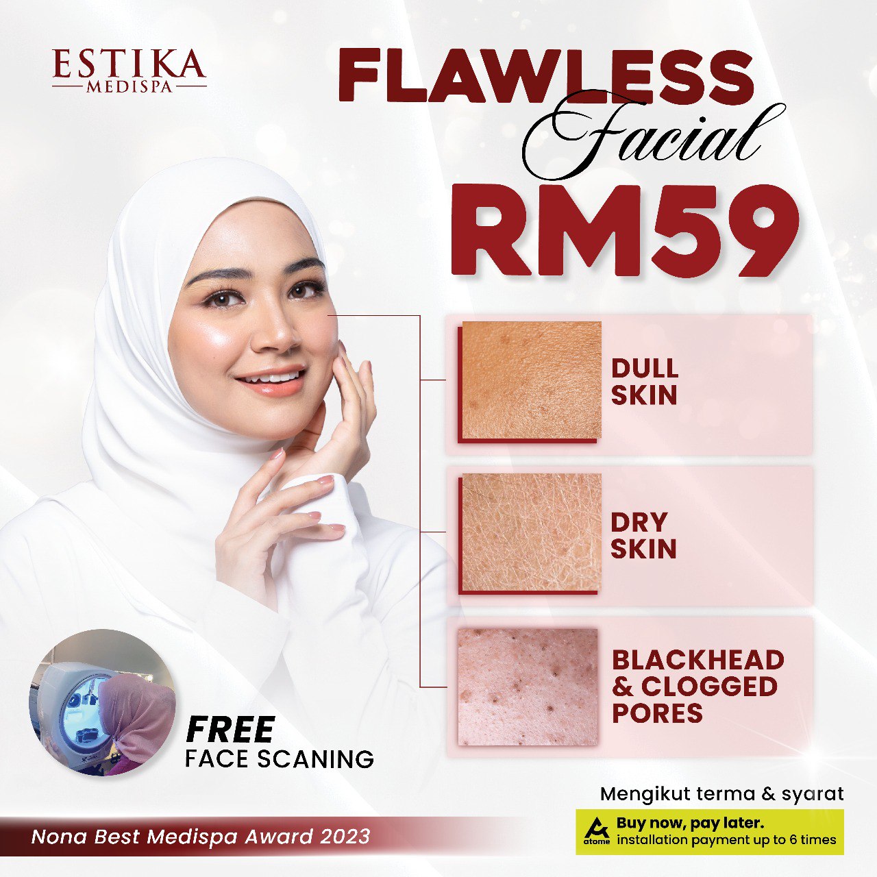 Estika Medispa Semenyih. Facebook ad