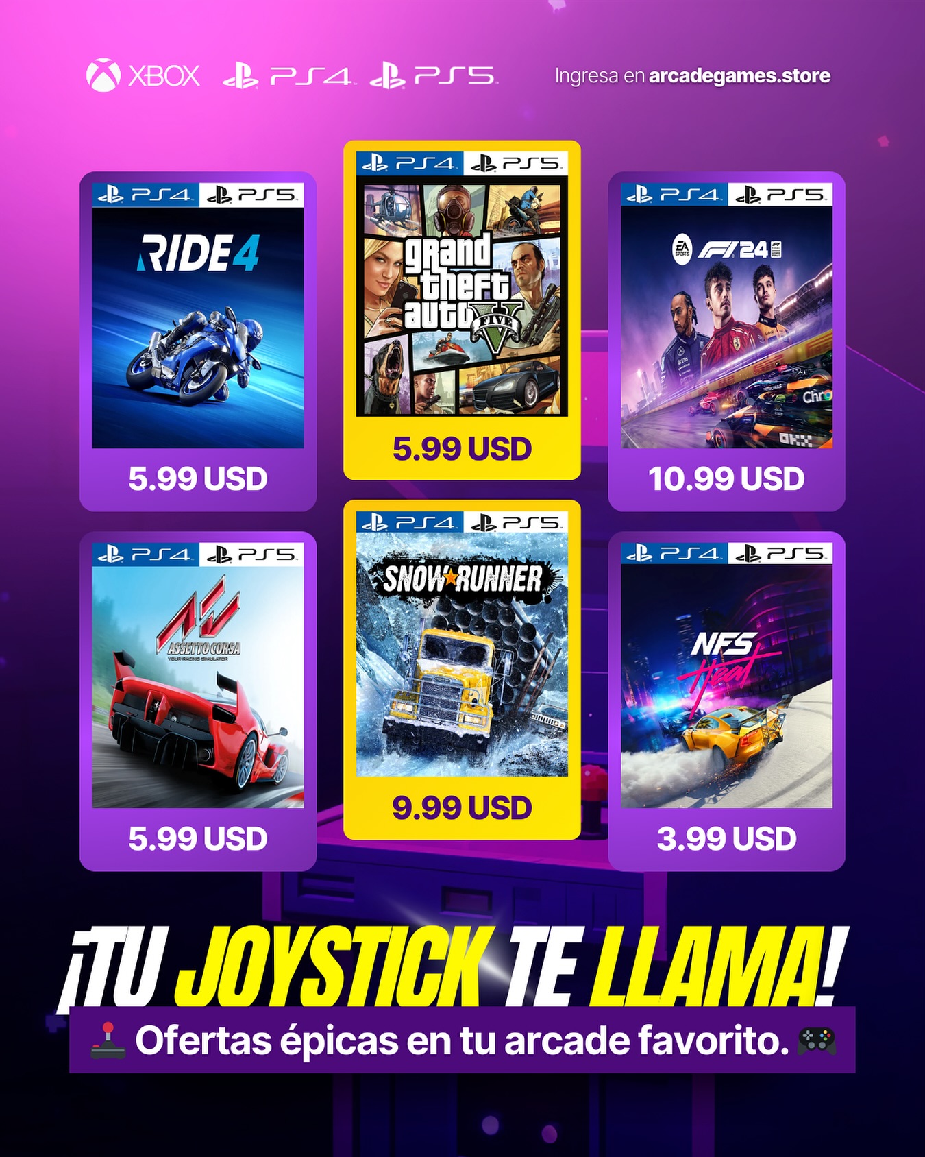 Arcade Games Facebook ad