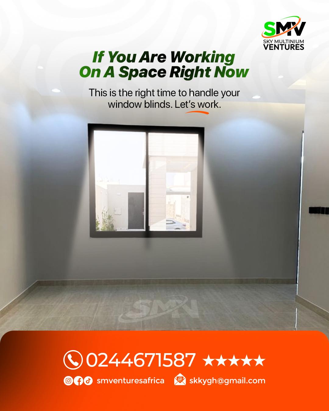SM Ventures Africa Facebook ad: Need blinds installed?