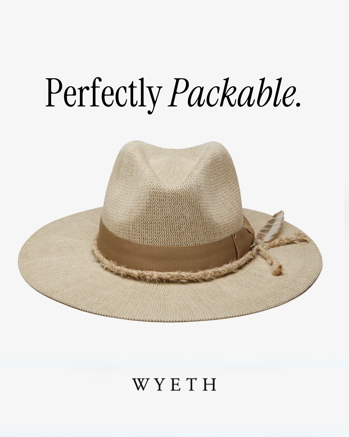 WYETH Facebook ad: Light Packable Beach + Sun Hats