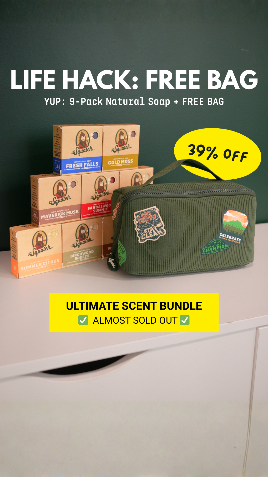 Dr. Squatch Facebook ad