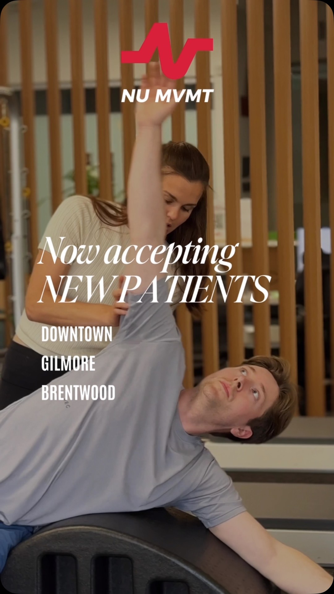 NU MVMT Health & Athletics Facebook ad: Now accepting new patients at NU MVMT