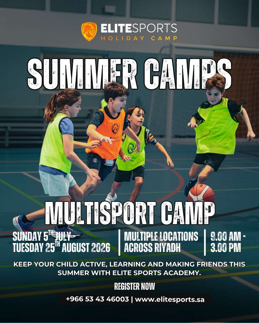 Elite Sports Academy KSA Facebook ad: Elite Sports Summer Camps are coming to Riyadh…
