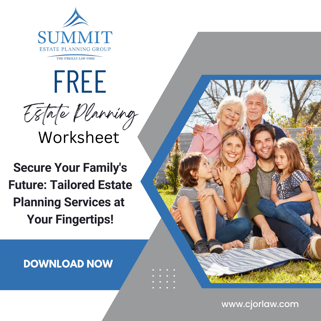 Summit Estate Planning Group Facebook ad: Want to protect your family? Download Our Free Estate…