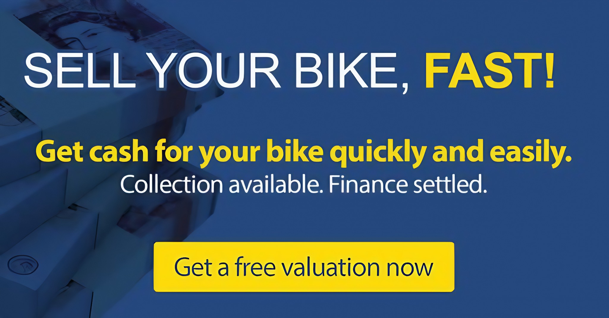 Buymybike Facebook ad: UK Mainland Collection. Finance Settled.