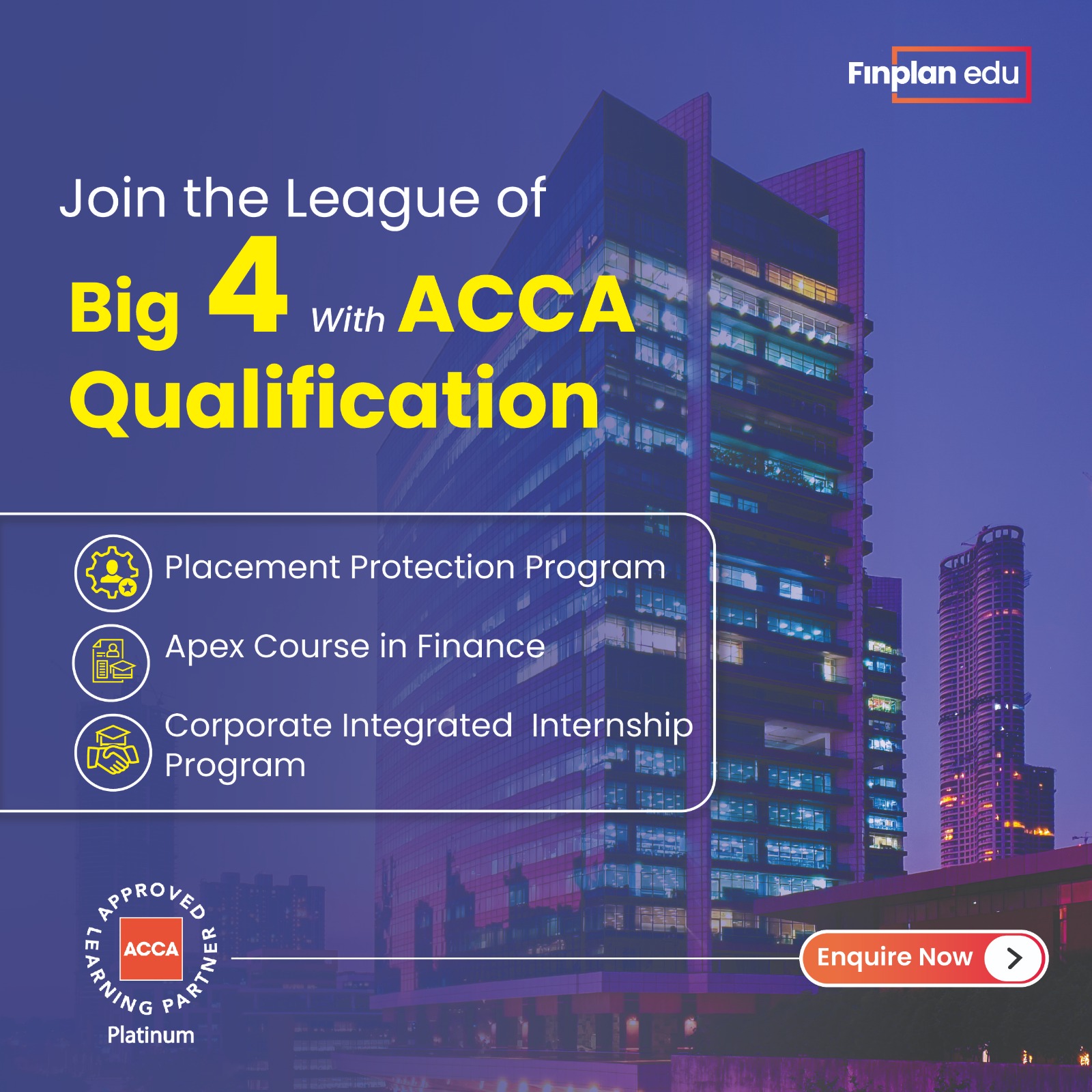 FinplanIndia Facebook ad: Start Your Global Finance Career Today