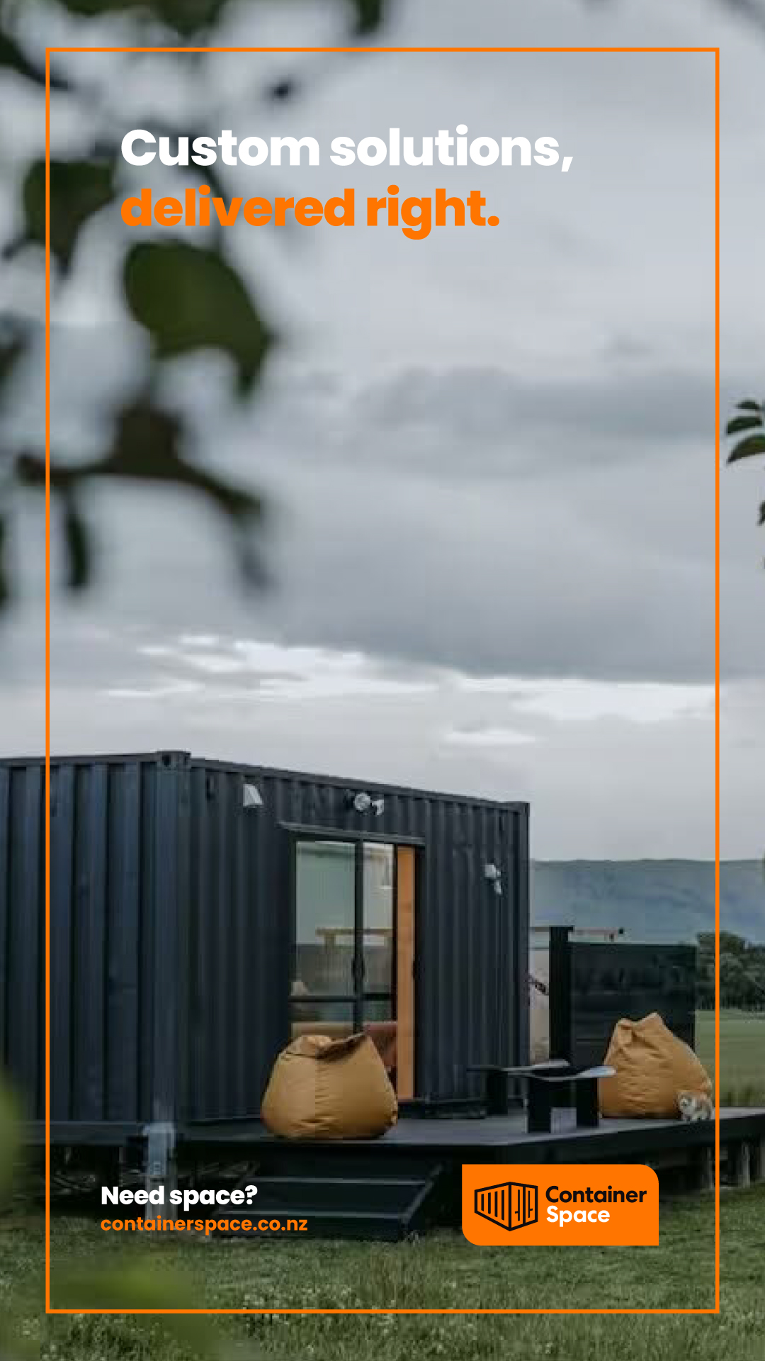 Container Space NZ Facebook ad from Jul 27, 2026