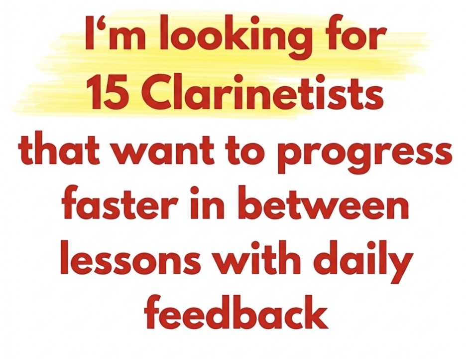 Clarinet Masterclass Facebook ad: Tired of the empty space in between clarinet lessons?