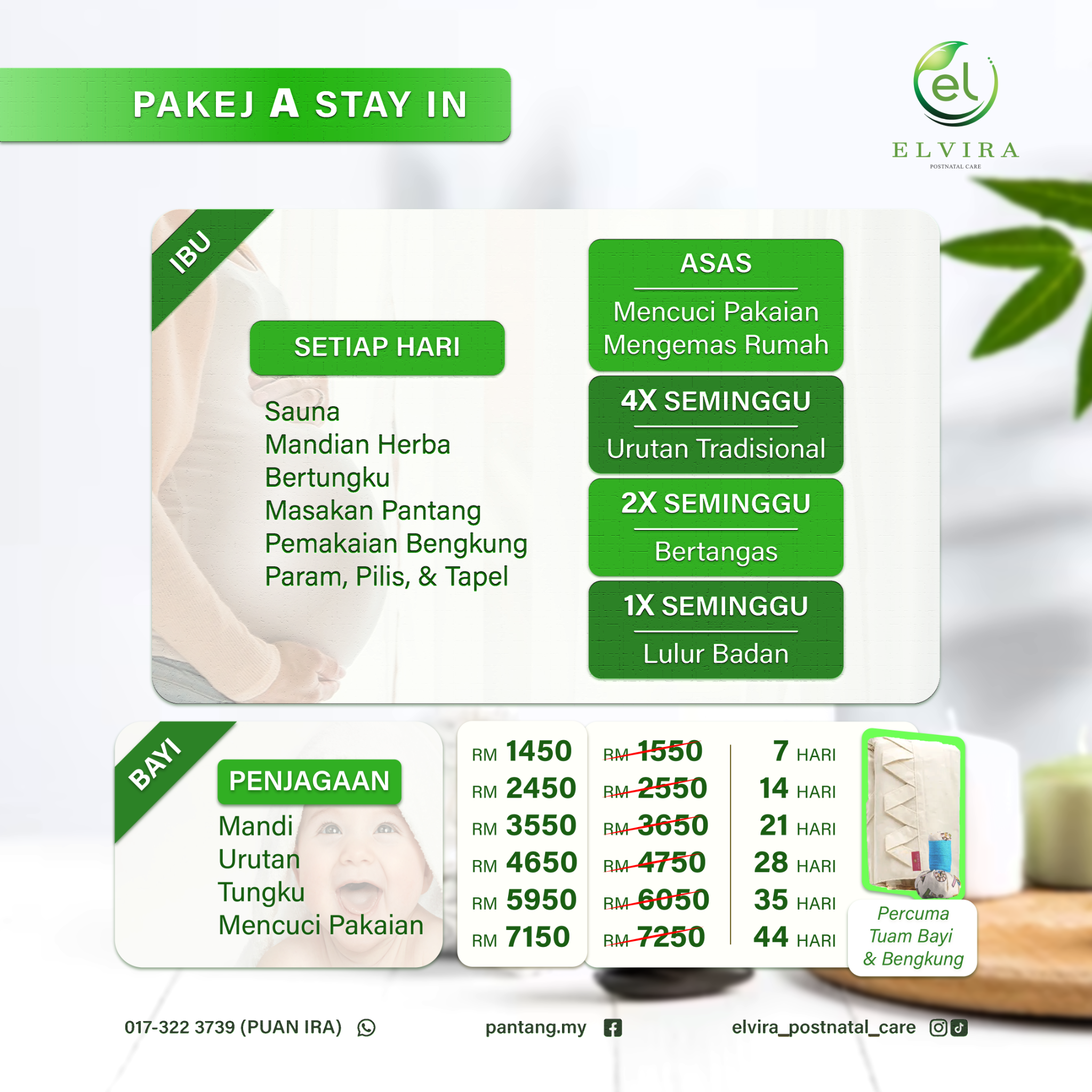 Pakej Penjagaan Ibu Berpantang Selepas Bersalin - Elvira Facebook ad: 𝑷𝑬𝑵𝑨𝑻 𝑩𝑬𝑹𝑺𝑨𝑳𝑰𝑵? 𝑰𝑵𝑮𝑰𝑵…