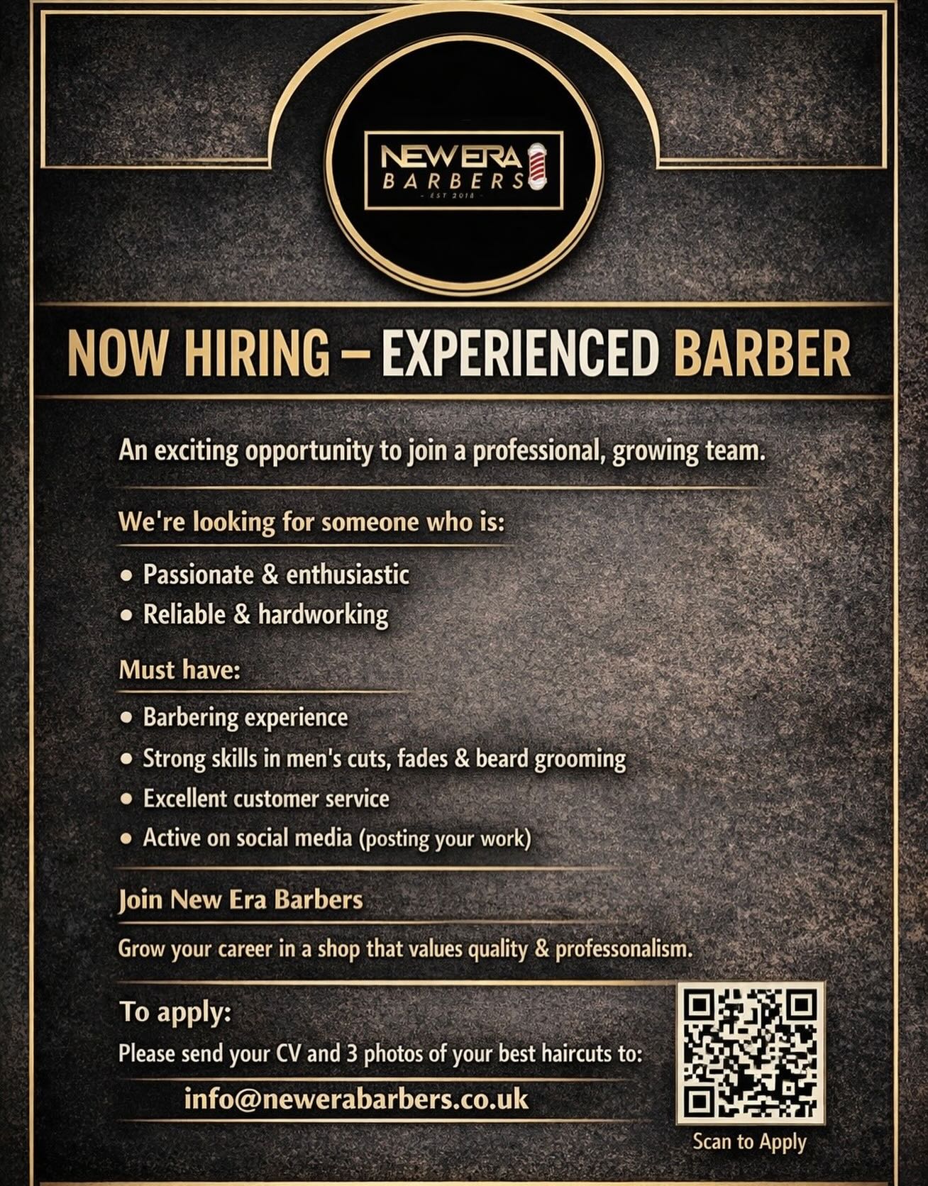 newerabarbers Facebook ad: ANNOUNCEMENT