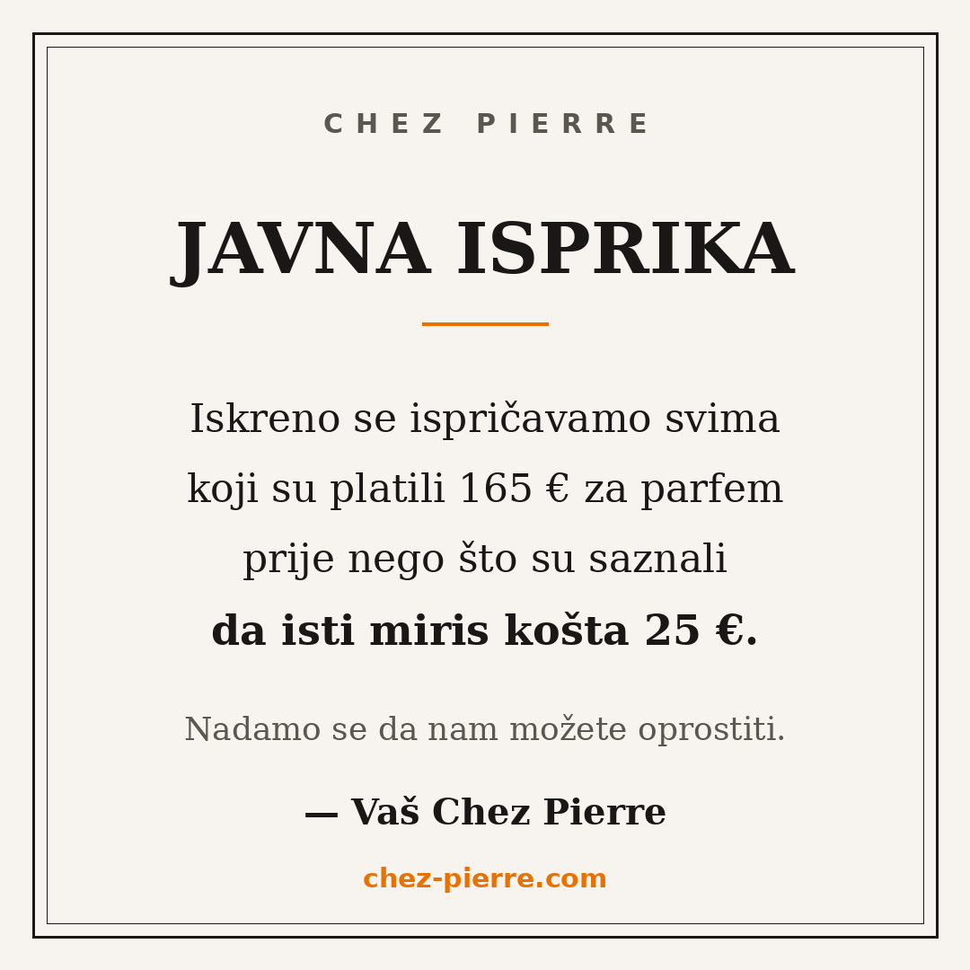 Chez Pierre Hrvatska Facebook ad