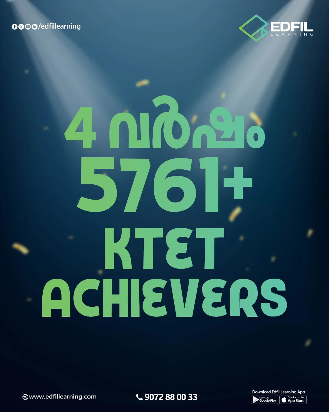 EDFIL Learning Facebook ad: 4 Years of Excellence.