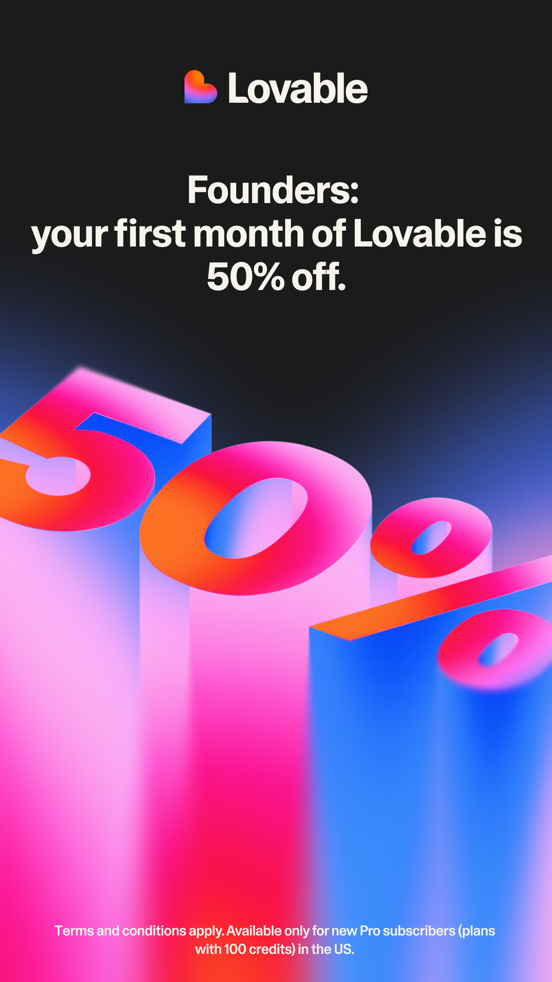 Lovable.dev Facebook ad