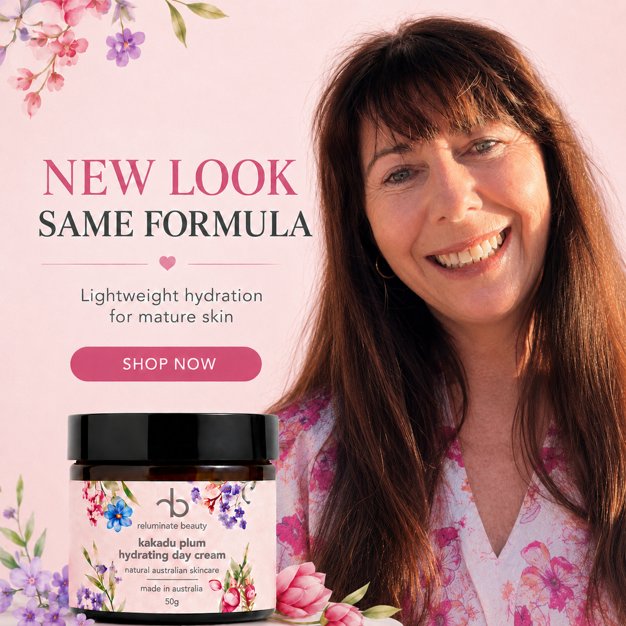 Reluminate beauty Facebook ad