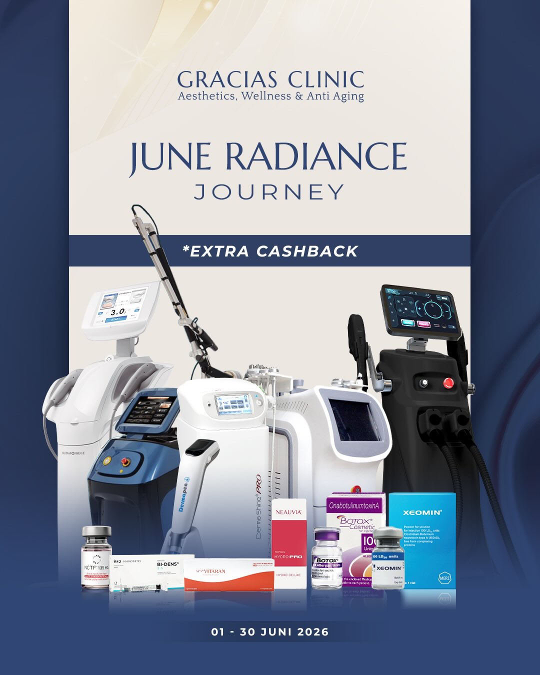 Gracias Aesthetic Clinic Facebook ad: Halfway through 2026
