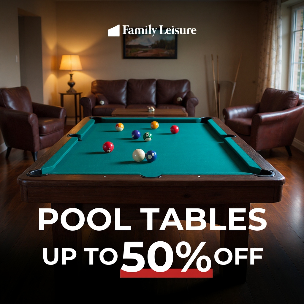 Family Leisure Facebook ad: Shop Best Pool Tables Locally