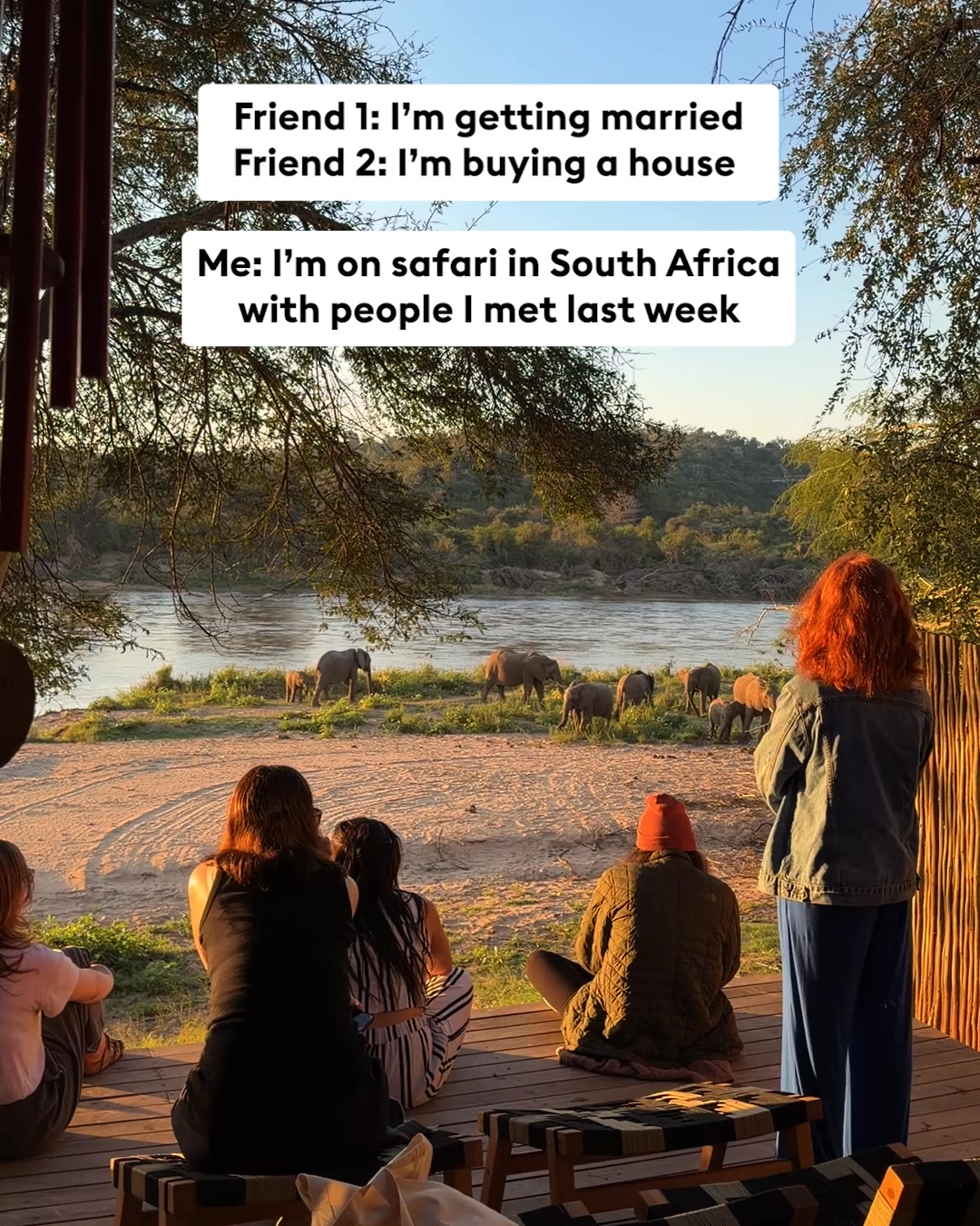 Flash Pack Facebook ad: Arrive solo, leave as friends