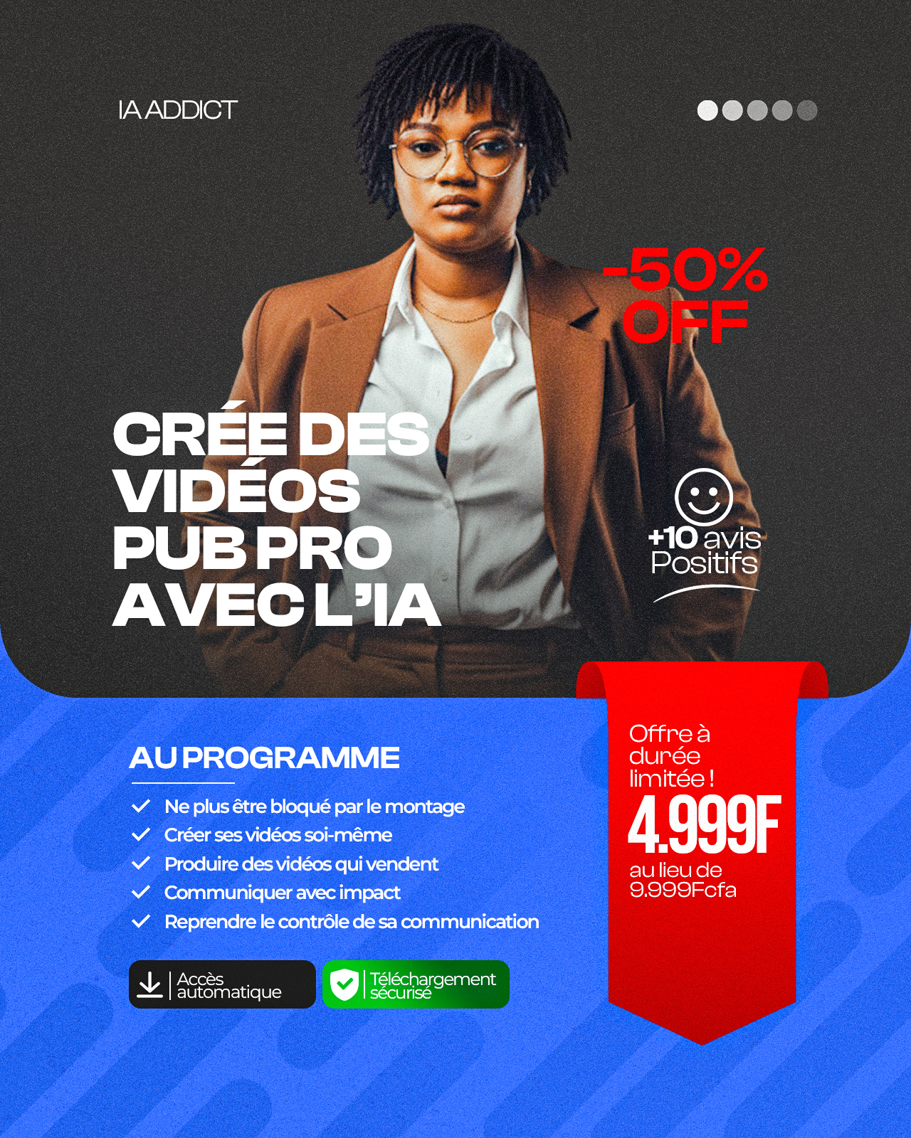 Saran / IA Addict Facebook ad: Apprends à créer des vidéos publicitaires avec l'IA