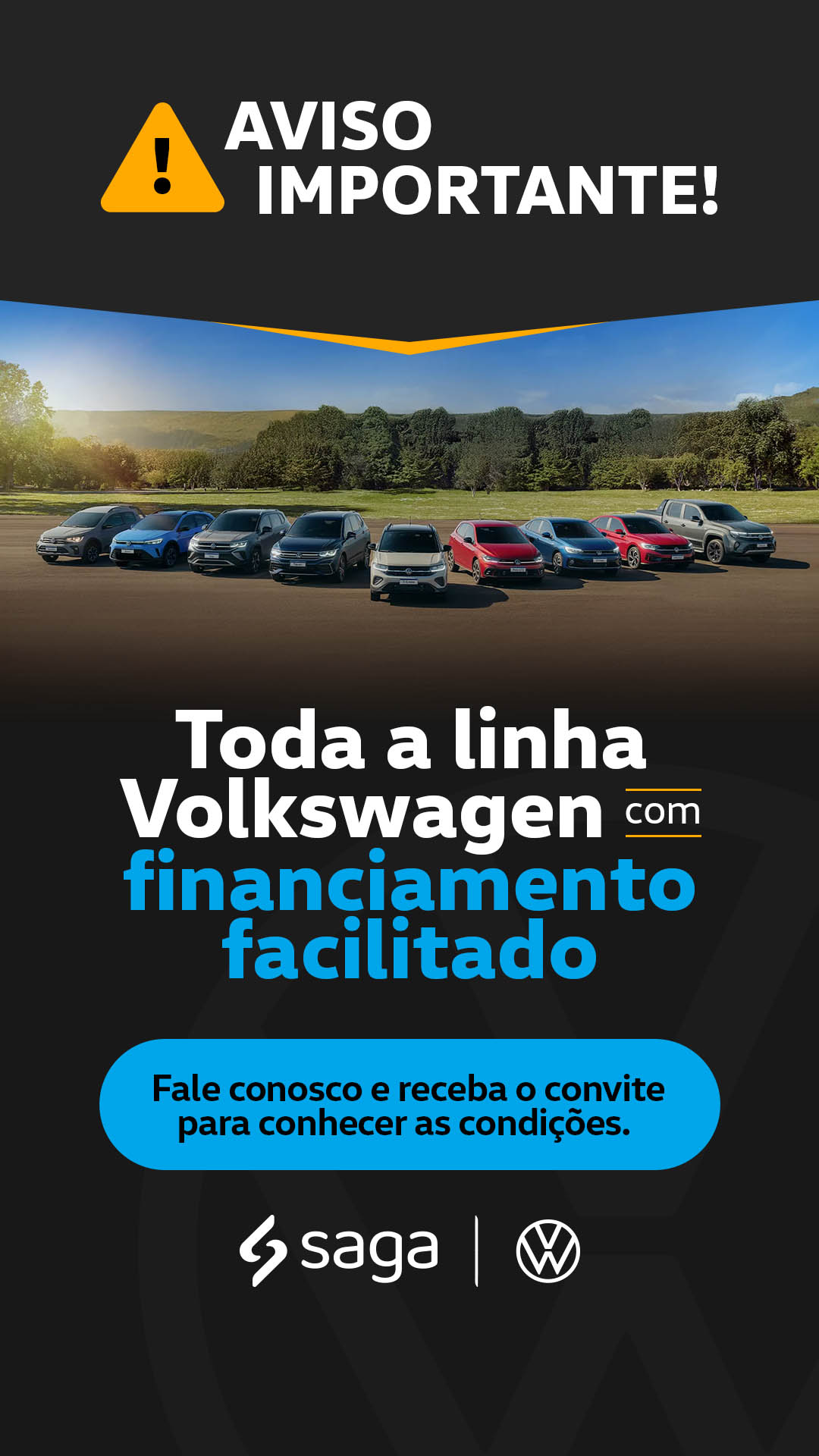 Saga Volkswagen Brasília Facebook ad from Apr 25, 2025