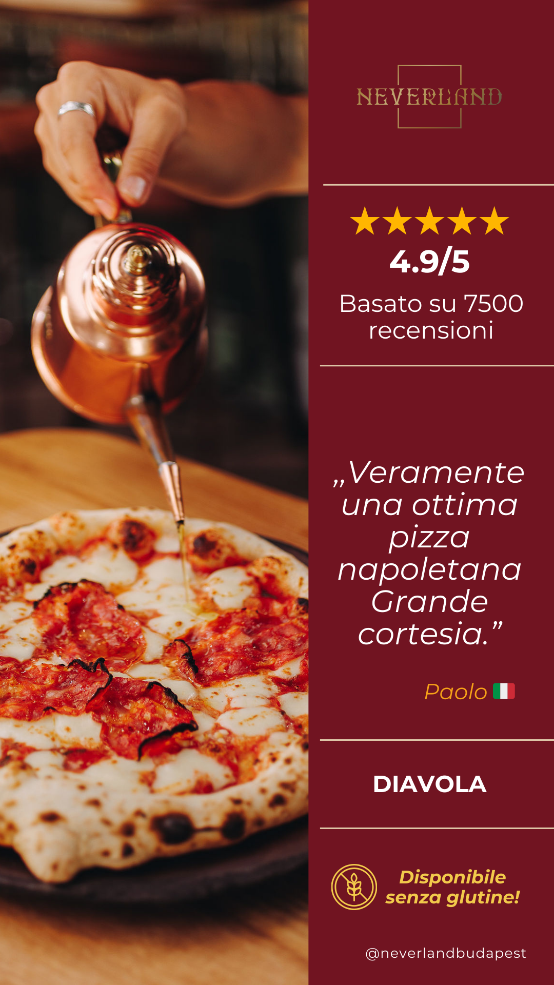 Neverland Bar • Escape Room • Pizzeria Facebook ad