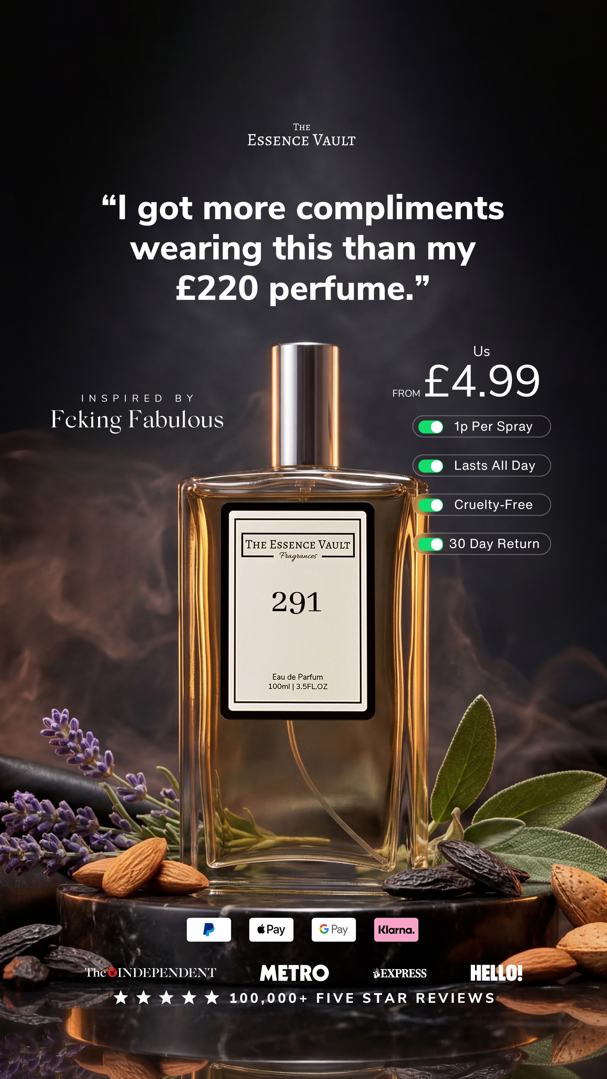 The Essence Vault Facebook ad