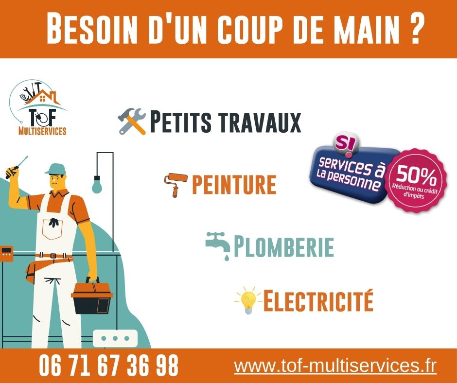 Tof-Multiservices Facebook ad: Petits travaux, Services