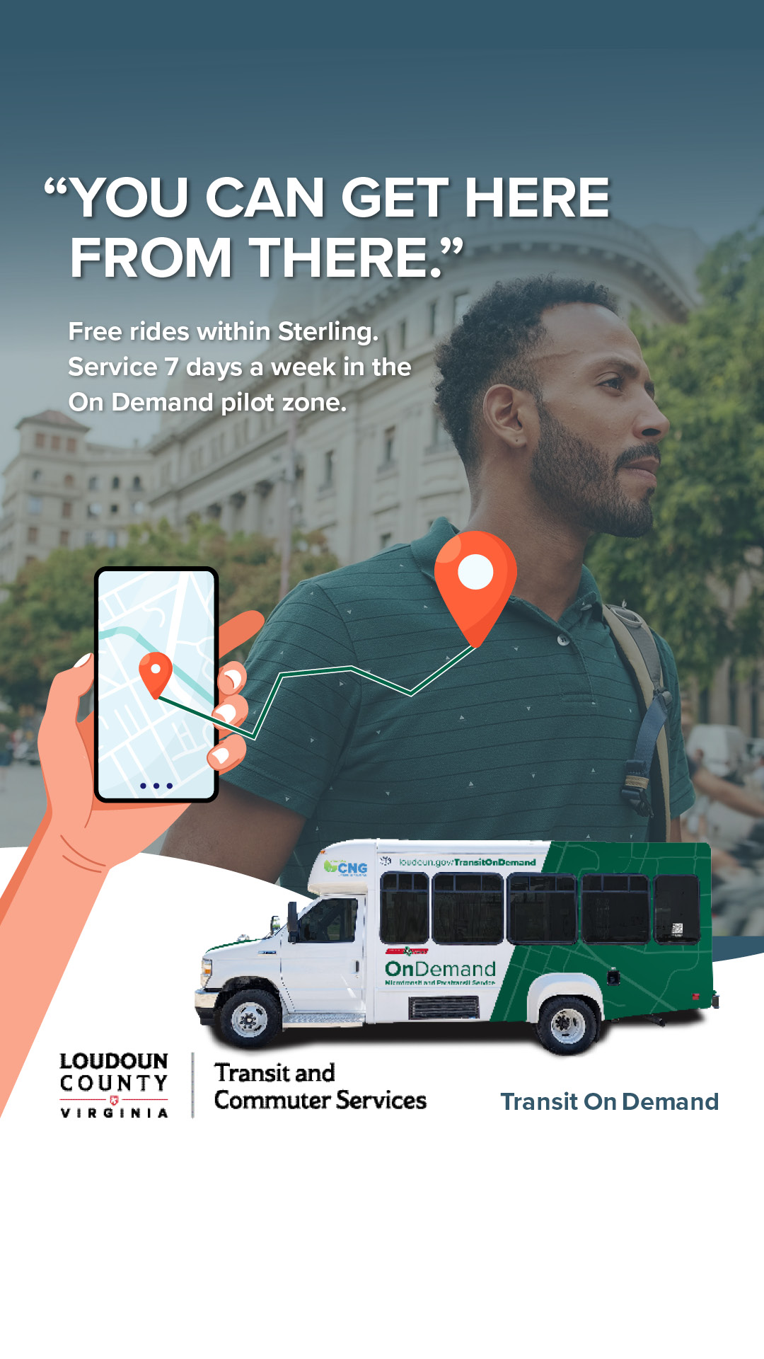 Loudoun County Transit and Commuter Services Facebook ad: Fare Free Rides On Demand