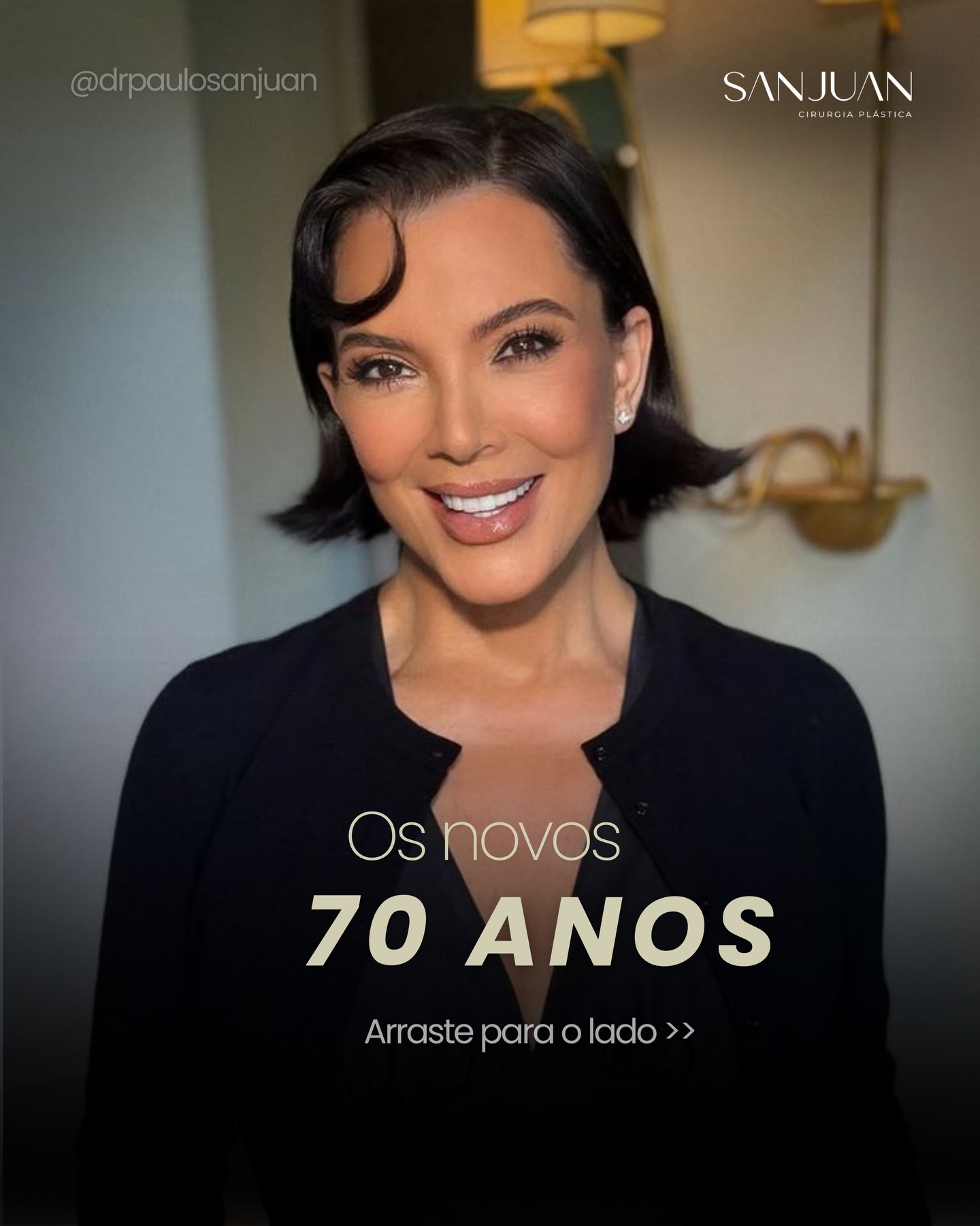 Dr. Paulo Sanjuan Facebook ad: Aos 70, o tempo não apaga a beleza…