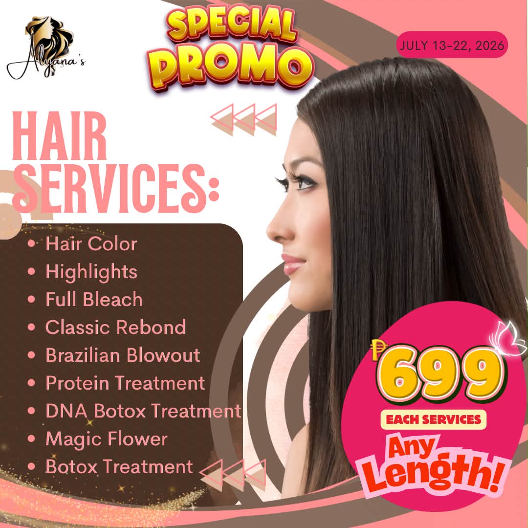 Alyana's Salon Balanga Branch Facebook ad