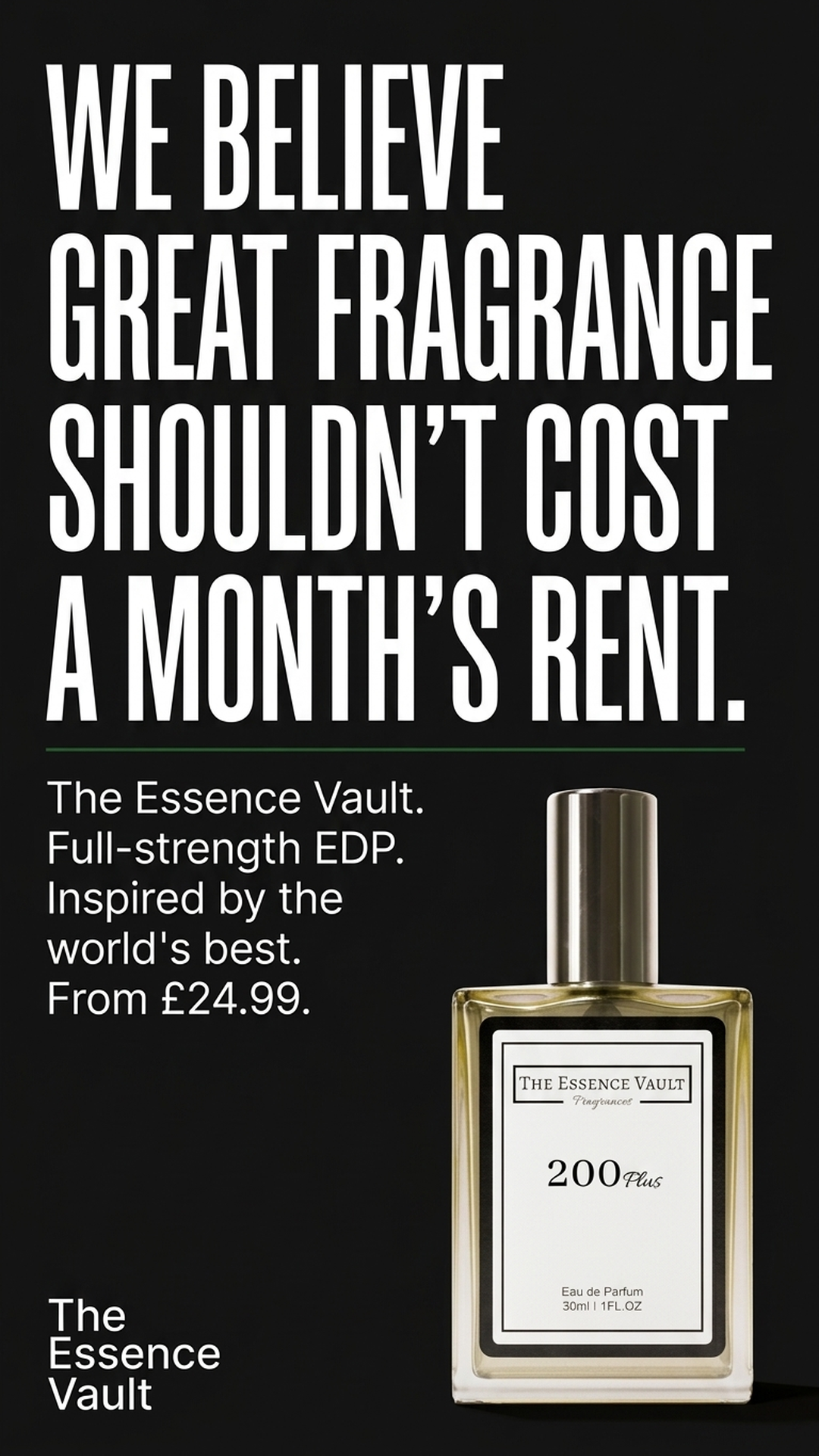 The Essence Vault Facebook ad from Mar 24, 2026