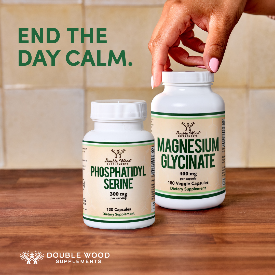 Double Wood Supplements Facebook ad: Support your wind-down from the inside out.