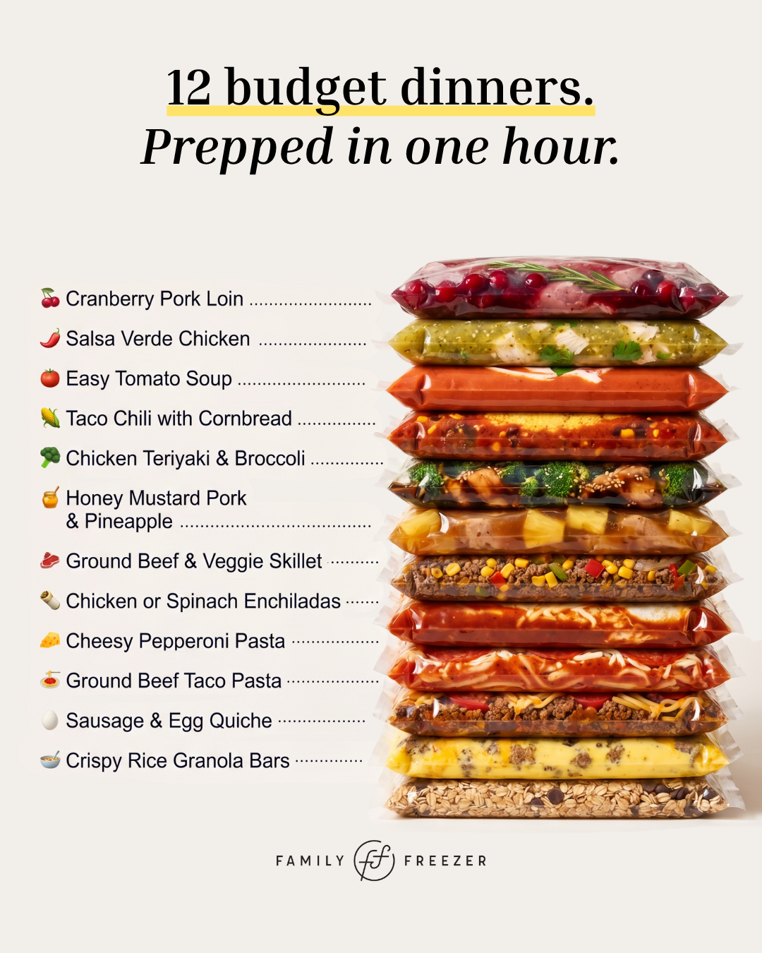 The Family Freezer Facebook ad