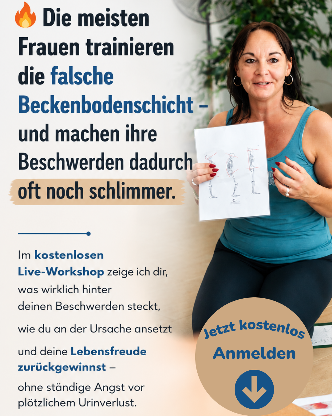 Barbara Scharrer - Therapeutisches Training Facebook ad: Kostenloser Workshop für Frauen
