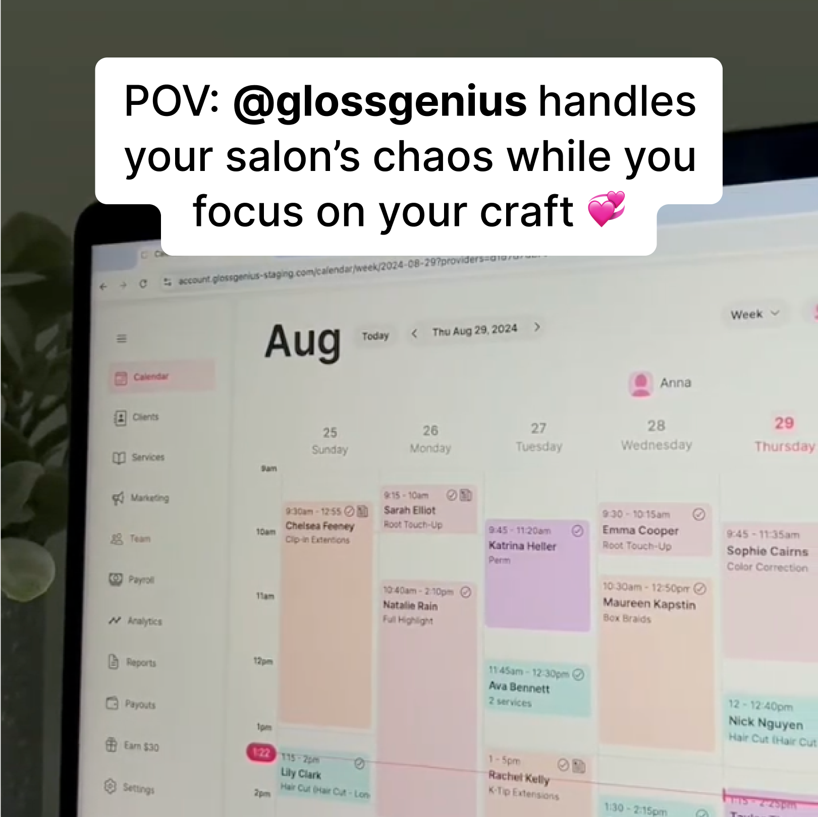 GlossGenius Facebook ad