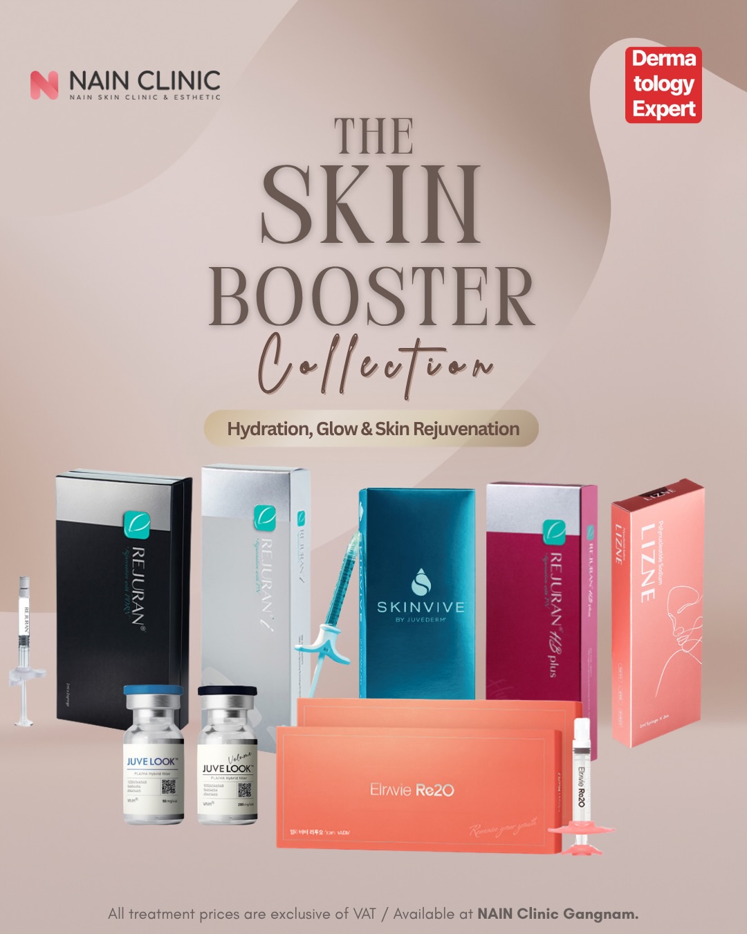 nainclinicglobal Facebook ad: August Skin Booster Specials at NAIN Clinic