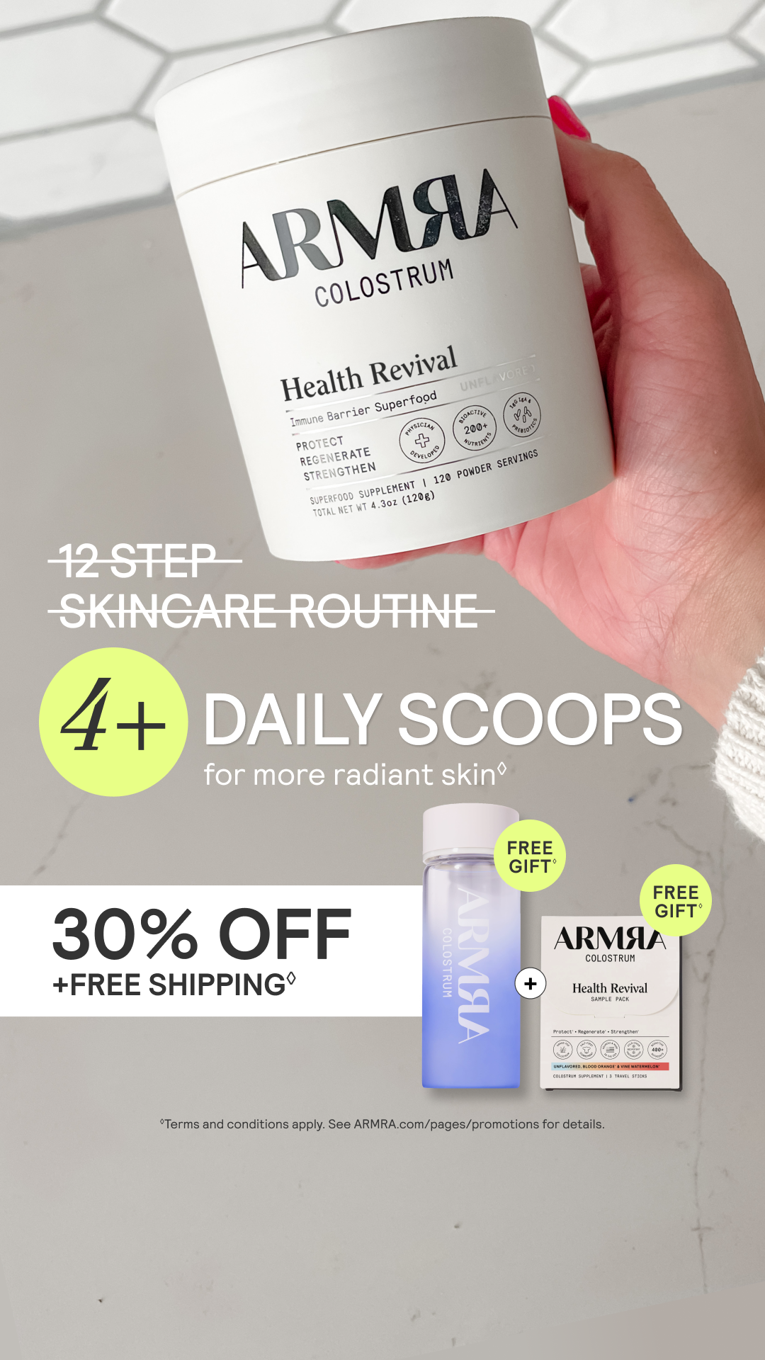 ARMRA Facebook ad