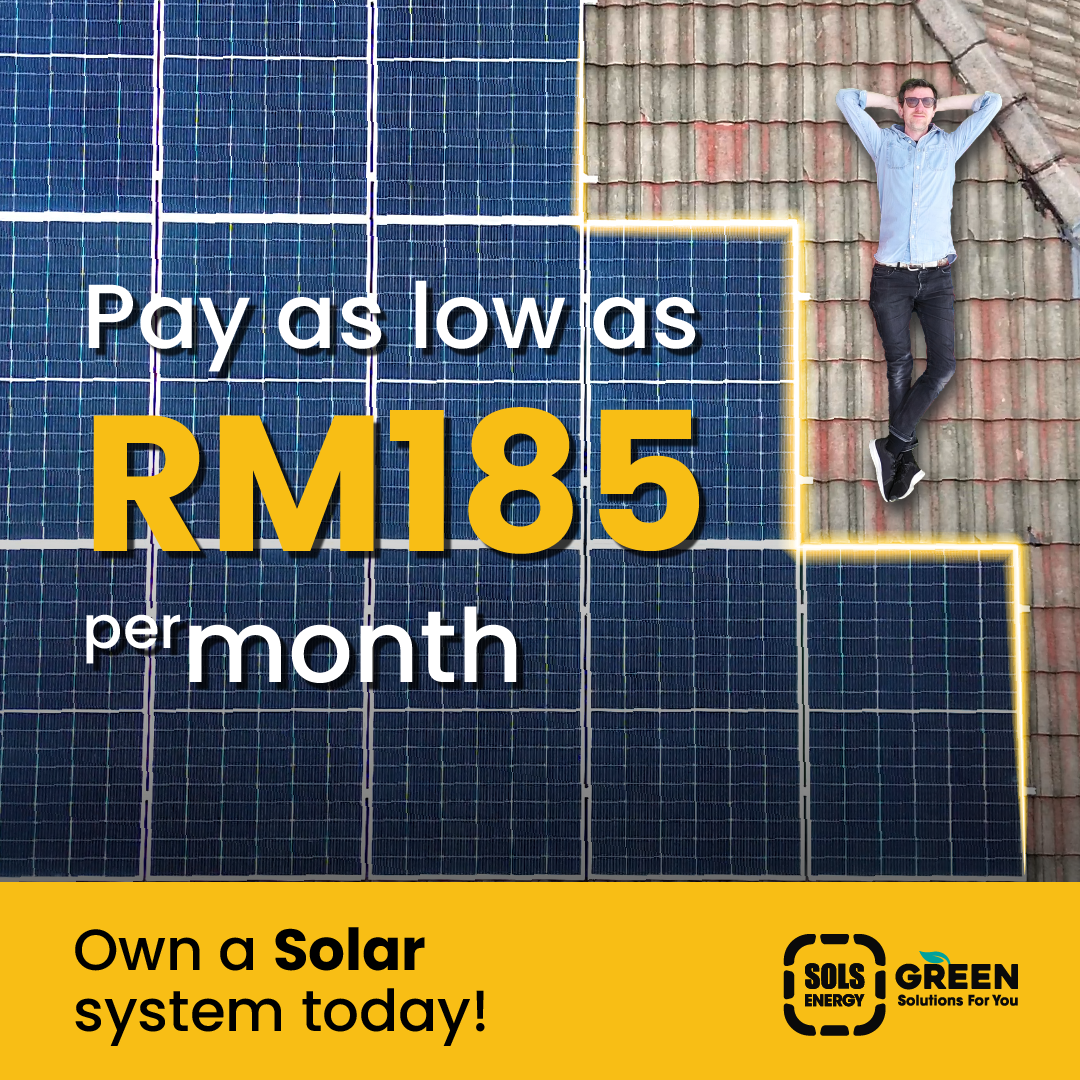 SOLS Energy Facebook ad: Own a Solar From RM185/month