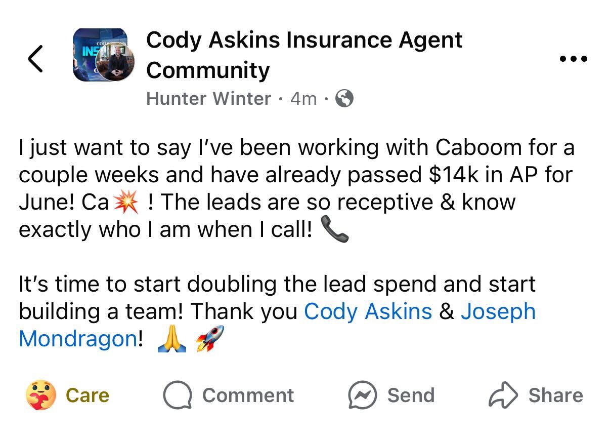 Cody E. Askins Facebook ad